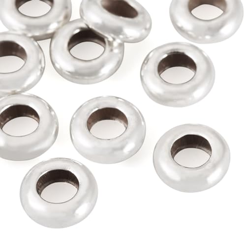 Beadthoven Rondelle-Abstandshalter aus Sterlingsilber, 5 mm, hypoallergen, flach, rund, Heishi-Metallperlen, kleine Abstandshalter für Armbänder, Halsketten, Ohrringe, Schmuckherstellung, Bastelbedarf Beadthoven Rondelle-Abstandshalter aus Sterlingsilber, 5 mm, hypoallergen, flach, rund, Heishi-Metallperlen, kleine Abstandshalter für Armbänder, Halsketten, Ohrringe, Schmuckherstellung, Bastelbedarf von BB Beadthoven