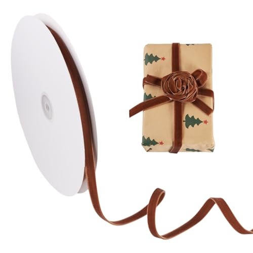 Beadthoven Samtband, 10 mm breit, doppelseitig, weich, luxuriös, Samtbänder, Vintage-Band für Schleifen, Blumenstrauß, Geschenkverpackung, Hochzeitsdekoration, Kokosbraun, 20 Meter Beadthoven Samtband, 10 mm breit, doppelseitig, weich, luxuriös, Samtbänder, Vintage-Band für Schleifen, Blumenstrauß, Geschenkverpackung, Hochzeitsdekoration, Kokosbraun, 20 Meter von BB Beadthoven