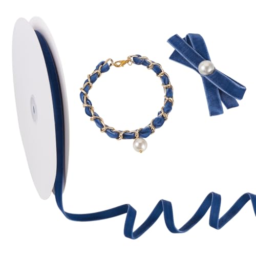 Beadthoven Samtband, 10 mm breit, doppelseitig, weich, luxuriös, Samtbänder, Vintage-Band für Schleifen, Blumenstrauß, Geschenkverpackung, Hochzeitsdekoration, Marineblau Beadthoven Samtband, 10 mm breit, doppelseitig, weich, luxuriös, Samtbänder, Vintage-Band für Schleifen, Blumenstrauß, Geschenkverpackung, Hochzeitsdekoration, Marineblau von BB Beadthoven