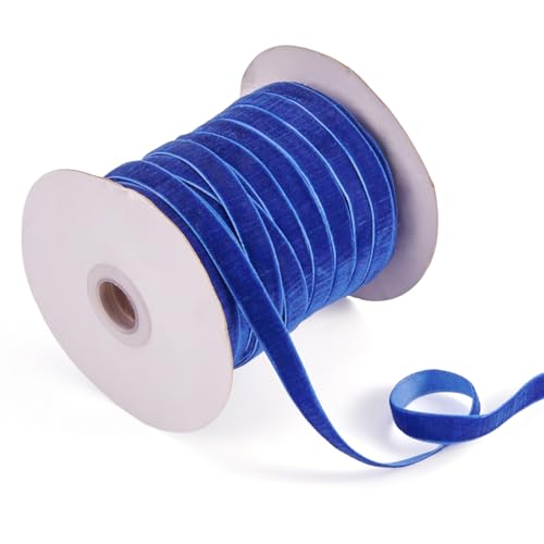 Beadthoven Samtband, 45,7 m, einseitiges Samtband, Vintage, weich, luxuriös, für Haarschleifen, Blumenstrauß, Geschenkverpackungen, Hochzeitsdekoration, Dunkelblau Beadthoven Samtband, 45,7 m, einseitiges Samtband, Vintage, weich, luxuriös, für Haarschleifen, Blumenstrauß, Geschenkverpackungen, Hochzeitsdekoration, Dunkelblau von BB Beadthoven