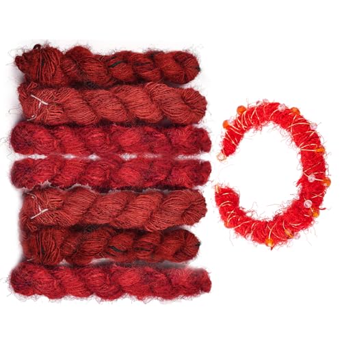 Beadthoven Sari-Seidenkordel, handgebatikt, reine Seide, 1–3 mm, recyceltes Garn für DIY, Makramee, Stricken, Häkeln, Verpacken, Verzieren, Dekor, Schamottstein Beadthoven Sari-Seidenkordel, handgebatikt, reine Seide, 1–3 mm, recyceltes Garn für DIY, Makramee, Stricken, Häkeln, Verpacken, Verzieren, Dekor, Schamottstein von BB Beadthoven