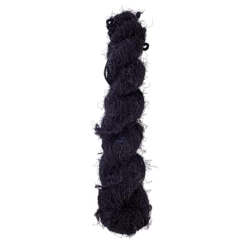 Beadthoven Sari-Seidenschnur, handgefärbt, reine Seide, 1–3 mm, recyceltes Garn für DIY, Makramee, Stricken, Häkeln, Verpacken, Verzieren, Dekor, Schwarz, 60 m Beadthoven Sari-Seidenschnur, handgefärbt, reine Seide, 1–3 mm, recyceltes Garn für DIY, Makramee, Stricken, Häkeln, Verpacken, Verzieren, Dekor, Schwarz, 60 m von BB Beadthoven