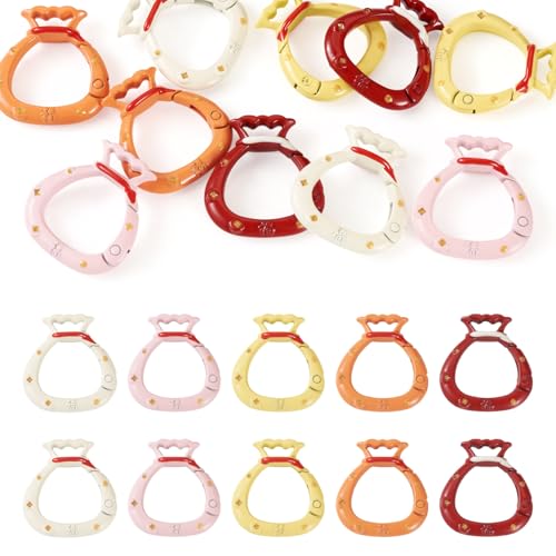 Beadthoven Schlüsselring-Clips aus Legierung, für Taschen, Taschen, Taschen, Geldbörsen, DIY, Basteln, 10 Stück Beadthoven Schlüsselring-Clips aus Legierung, für Taschen, Taschen, Taschen, Geldbörsen, DIY, Basteln, 10 Stück von BB Beadthoven