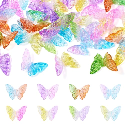 Beadthoven Schmetterlings-Acrylperlen, transparent, Schmetterlingsform, klare Kristallperlen, bunte Flügel, lose Abstandshalter, Perlen für DIY-Armbänder, Ohrringe, Schmuckherstellung, 8 Stile Beadthoven Schmetterlings-Acrylperlen, transparent, Schmetterlingsform, klare Kristallperlen, bunte Flügel, lose Abstandshalter, Perlen für DIY-Armbänder, Ohrringe, Schmuckherstellung, 8 Stile von BB Beadthoven