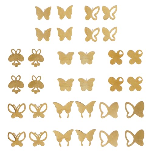 Beadthoven Schmetterlings-Ohrstecker aus Edelstahl für Damen, goldfarben, niedliche Schmetterlings-Ohrstecker, Mini-Tier-Ohrring-Komponenten mit Ohrring-Verschlüssen für DIY-Ohrringe Beadthoven Schmetterlings-Ohrstecker aus Edelstahl für Damen, goldfarben, niedliche Schmetterlings-Ohrstecker, Mini-Tier-Ohrring-Komponenten mit Ohrring-Verschlüssen für DIY-Ohrringe von BB Beadthoven