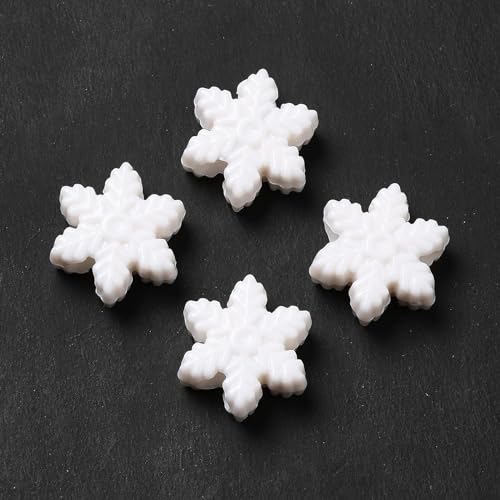 Beadthoven Schneeflocken-Acrylperlen, Weihnachts-Fokal-Perlen, niedlich, kleine Schneeflocke, weiße Kristall-Abstandshalter für Armbänder, Schlüsselanhänger, Stifte, Ohrringe, Schmuckherstellung Beadthoven Schneeflocken-Acrylperlen, Weihnachts-Fokal-Perlen, niedlich, kleine Schneeflocke, weiße Kristall-Abstandshalter für Armbänder, Schlüsselanhänger, Stifte, Ohrringe, Schmuckherstellung von BB Beadthoven
