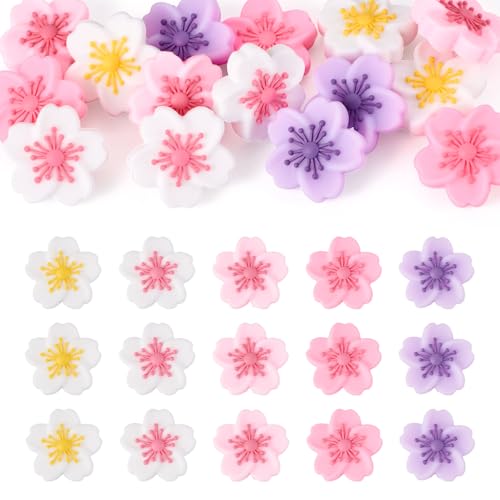 Beadthoven Silikon-Blumenperlen, Begonienblume, chinesische Blüte, Holzapfel-Perlen für Heimwerker, Kaychain, Schlüsselband, Haarnadeln, Heimdekoration, Schmuckherstellung, 20 Stück von BB Beadthoven