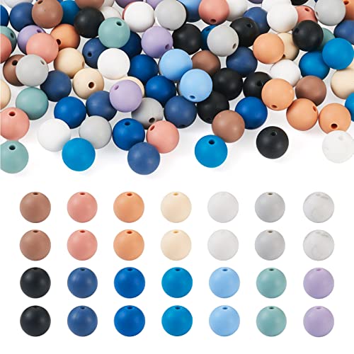 Beadthoven Silikon-Perlen, bunt, rund, lose Abstandshalter, Gummiperlen, Zählperlen für selbstgemachte Halsketten, Schlüsselanhänger, Schmuckherstellung, Loch: 1,4 mm, 140 Stück Beadthoven Silikon-Perlen, bunt, rund, lose Abstandshalter, Gummiperlen, Zählperlen für selbstgemachte Halsketten, Schlüsselanhänger, Schmuckherstellung, Loch: 1,4 mm, 140 Stück von BB Beadthoven