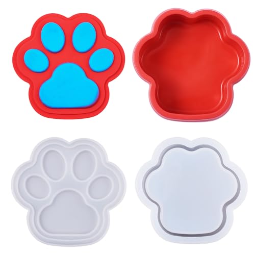 Beadthoven Silikonform mit Katzenpfote, kleine Katze, Fußabdruck, Kunstharz, Gießformen, niedliche Tierkralle, Harz, Epoxidharz, Aufbewahrungsbox für Schmuckaufbewahrung, kleine Gegenstände, UV-Harz von BB Beadthoven
