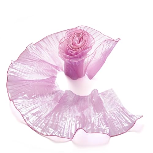 Beadthoven Spitzenbordüre mit Rüschen, 15 cm breit, Polyester, Chiffon, Tüll, Rüschen, Spitzenbordüre zum Nähen, Basteln, Kleid, Tasche, Hochzeitsdekoration, 4,5 m, hot pink Beadthoven Spitzenbordüre mit Rüschen, 15 cm breit, Polyester, Chiffon, Tüll, Rüschen, Spitzenbordüre zum Nähen, Basteln, Kleid, Tasche, Hochzeitsdekoration, 4,5 m, hot pink von BB Beadthoven
