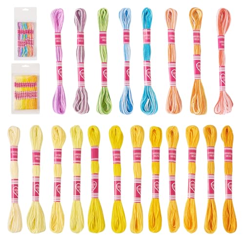 Beadthoven Stickgarn, 175 Meter, 1 mm, buntes Kreuzstichgarn, Farbverlauf, Stickgarne, 8-lagig, Freundschaftsarmband, Schnur für Handstickerei, Nähen, Basteln, Schmuckherstellung Beadthoven Stickgarn, 175 Meter, 1 mm, buntes Kreuzstichgarn, Farbverlauf, Stickgarne, 8-lagig, Freundschaftsarmband, Schnur für Handstickerei, Nähen, Basteln, Schmuckherstellung von BB Beadthoven