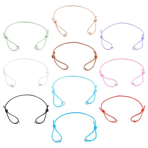 Beadthoven Verstellbare Armbänder zur Herstellung von Armbändern, geflochtene Nylonschnur, Freundschaftsarmbänder, gedrehte Schnüre mit Biegering, für Schmuckherstellung, Bastelbedarf, halbfertig, 30 von BB Beadthoven