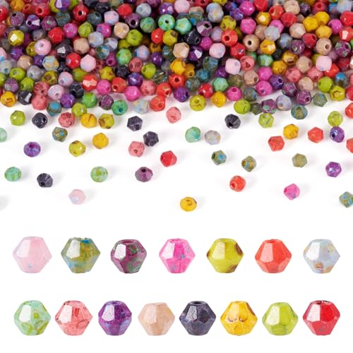 Beadthoven facettierte Glas-Rocailles, 4 mm, 15 Farben, Doppelkegel, Mini-Kristallperlen, Doppelkegel, für Schmuckherstellung, Armband, Halskette, Ohrringe, Windspiele, Handwerk, 2565 Stück Beadthoven facettierte Glas-Rocailles, 4 mm, 15 Farben, Doppelkegel, Mini-Kristallperlen, Doppelkegel, für Schmuckherstellung, Armband, Halskette, Ohrringe, Windspiele, Handwerk, 2565 Stück von BB Beadthoven