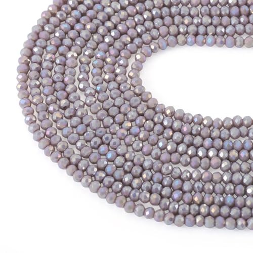 Beadthoven facettierte Rondelle-Glasperlen, 10 Stränge, 3 mm, undurchsichtig, rosig, braun, Regenbogenbeschichtung, facettenreich, Bastelperlen für DIY-Halsketten, Armbänder, Ohrringe Beadthoven facettierte Rondelle-Glasperlen, 10 Stränge, 3 mm, undurchsichtig, rosig, braun, Regenbogenbeschichtung, facettenreich, Bastelperlen für DIY-Halsketten, Armbänder, Ohrringe von BB Beadthoven
