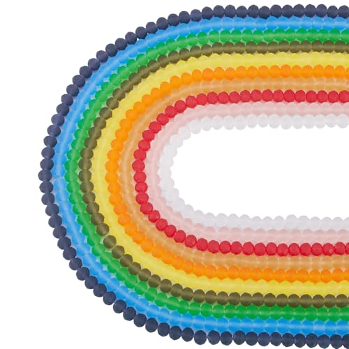 Beadthoven facettierte Rondelle-Glasperlen, 10 Stränge, 6 mm, 10 Farben, mattiert, facettiert, rund, Bastelperlen, Großpackung für DIY-Halsketten, Armbänder, Ohrringe, Schmuckherstellung, Loch: 1,4 mm Beadthoven facettierte Rondelle-Glasperlen, 10 Stränge, 6 mm, 10 Farben, mattiert, facettiert, rund, Bastelperlen, Großpackung für DIY-Halsketten, Armbänder, Ohrringe, Schmuckherstellung, Loch: 1,4 mm von BB Beadthoven