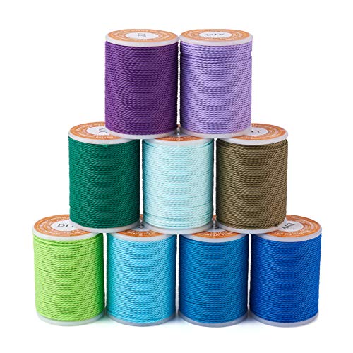 Beadthoven gewachste Polyesterschnur, 90 m, 1 mm, 9 Farben, Makramee-Schnur, Armband, Faden, Perlenschnur zum Nähen, geflochtener Schmuck, Halsketten, Basteln, 9 Rollen Beadthoven gewachste Polyesterschnur, 90 m, 1 mm, 9 Farben, Makramee-Schnur, Armband, Faden, Perlenschnur zum Nähen, geflochtener Schmuck, Halsketten, Basteln, 9 Rollen von BB Beadthoven