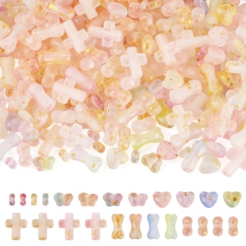 Beadthoven glitzernde, mattierte Acrylperlen, Goldfolie, Pastellperlen, Blume, Kreuz, Stern, Schmetterling, Herz, matt, ästhetisch, sortiert, Abstandshalter für Schmuck, DIY, Armband Beadthoven glitzernde, mattierte Acrylperlen, Goldfolie, Pastellperlen, Blume, Kreuz, Stern, Schmetterling, Herz, matt, ästhetisch, sortiert, Abstandshalter für Schmuck, DIY, Armband von BB Beadthoven