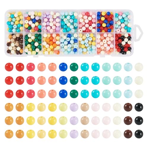 Beadthoven runde Acrylperlen, 6 mm, sortiert, glatt, undurchsichtig, Acrylperlen, gemischte Farben, kleine Kunststoff-Abstandshalter für Schmuckherstellung, Armbänder, Halsketten, Schlüsselbänder Beadthoven runde Acrylperlen, 6 mm, sortiert, glatt, undurchsichtig, Acrylperlen, gemischte Farben, kleine Kunststoff-Abstandshalter für Schmuckherstellung, Armbänder, Halsketten, Schlüsselbänder von BB Beadthoven