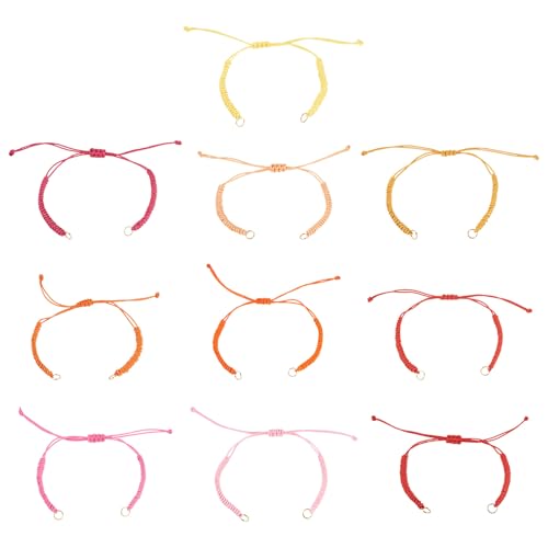 Beadthoven verstellbare geflochtene Schnur, gewebte Armbänder, gewachstes Polyester, Wellenseil, handgefertigt, Armband, Schieber, Freundschaftsarmbänder mit Biegeringe für DIY-Schmuckherstellung, 30 von BB Beadthoven