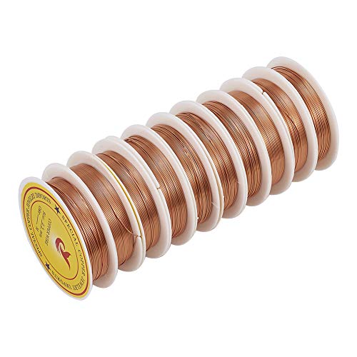 Beadthven Kupferdraht, 10 Rolle, 18 Gauge/1 mm, anlaufgeschützt, 18 m, biegbar, für Schmuckherstellung, zum Basteln von Blumen, zum Verpacken von Anhängern Beadthven Kupferdraht, 10 Rolle, 18 Gauge/1 mm, anlaufgeschützt, 18 m, biegbar, für Schmuckherstellung, zum Basteln von Blumen, zum Verpacken von Anhängern von BB Beadthoven