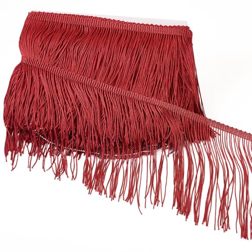 Fransenborte mit Quaste, 9,1 m, 15,2 cm, lange Quaste, Polyester, Spitzenband, zum Nähen von Kleidung, Kleid, Kissen, Vorhang, Heimdekorationen, DIY, Basteln, Rot Fransenborte mit Quaste, 9,1 m, 15,2 cm, lange Quaste, Polyester, Spitzenband, zum Nähen von Kleidung, Kleid, Kissen, Vorhang, Heimdekorationen, DIY, Basteln, Rot von BB Beadthoven