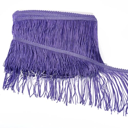 Fransenborte mit Quaste, 9,1 m lang, Polyester, Spitzenband, zum Nähen, Kleidung, Kissen, Vorhang, Heimdekorationen, DIY, Basteln, Lila Fransenborte mit Quaste, 9,1 m lang, Polyester, Spitzenband, zum Nähen, Kleidung, Kissen, Vorhang, Heimdekorationen, DIY, Basteln, Lila von BB Beadthoven
