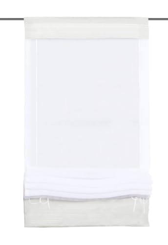Raffrollo Gardine Raffgardine Bändchenrollo Vorhang Voile OHNE Haken für Fenster in Weiss transparent 1 Stück BxH 70 x 140 cm Raffrollo Gardine Raffgardine Bändchenrollo Vorhang Voile OHNE Haken für Fenster in Weiss transparent 1 Stück BxH 70 x 140 cm von BB-Toy-Trades