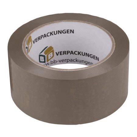 BB-Verpackungen 144 x Klebeband PVC 48 mm x 66 m (Naturkautschuk, sehr reißfest, leise und hohe Klebkraft) - Sets zwischen 12 und 288 Rollen von BB-Verpackungen