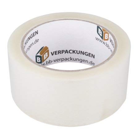 BB-Verpackungen 18 x Klebeband PP28 48 mm x 66 m (Acrylat, leise abrollend und hohe Klebkraft) - Sets zwischen 6 und 144 Rollen von BB-Verpackungen