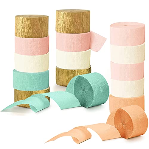 Krepppapier Band, 16 Stück Krepppapier Rollen, Krepppapier, Krepp Papierrolle, Krepp Bänder, Dekoration für Lernveranstaltungen Hochzeiten Geburtstagsfeiern Weihnachten Krepppapier Band, 16 Stück Krepppapier Rollen, Krepppapier, Krepp Papierrolle, Krepp Bänder, Dekoration für Lernveranstaltungen Hochzeiten Geburtstagsfeiern Weihnachten von Buosha