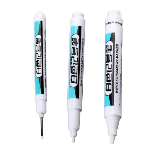 BBASILIYSD 0,7/1,0/2,5 mm weißer Marker für Kunststoff, Leder, Glas, Stein, Metall, Leinwand, Stifte, ölig, C2X0, langer Keramikkopf, wasserfester Marker BBASILIYSD 0,7/1,0/2,5 mm weißer Marker für Kunststoff, Leder, Glas, Stein, Metall, Leinwand, Stifte, ölig, C2X0, langer Keramikkopf, wasserfester Marker von BBASILIYSD