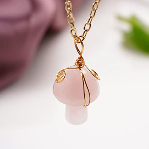 BBASILIYSD Pilz-Kristall-Halskette, mit Draht umwickelter Pilzkristall-Anhänger, verstellbare Gliederkette, für Frauen, Teenager, Mädchen, trendig BBASILIYSD Pilz-Kristall-Halskette, mit Draht umwickelter Pilzkristall-Anhänger, verstellbare Gliederkette, für Frauen, Teenager, Mädchen, trendig von BBASILIYSD