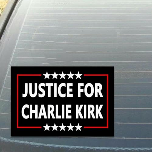 Justice for Charlie Kirk Magnete, A True Patriot Charlie Kirk, Auto-Magnet, Vinyl-Aufkleber für Auto, LKW, Fahrzeug, Laptop, Wasserflasche, Notebook von BBASILIYSD