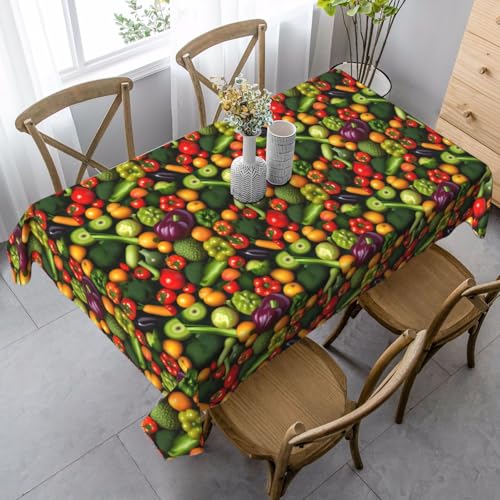 BBAytu Rechteckige Tischdecke mit Gemüse- und Obstdruck, 89 x 140 cm, für Küche, Esszimmer, Außenbereich BBAytu Rechteckige Tischdecke mit Gemüse- und Obstdruck, 89 x 140 cm, für Küche, Esszimmer, Außenbereich von BBAytu