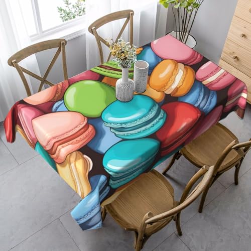 BBAytu Rechteckige Tischdecke mit Macaron-Keksgeschmack, vielseitig, 89 x 140 cm, für Küche, Esszimmer, Außenbereich BBAytu Rechteckige Tischdecke mit Macaron-Keksgeschmack, vielseitig, 89 x 140 cm, für Küche, Esszimmer, Außenbereich von BBAytu