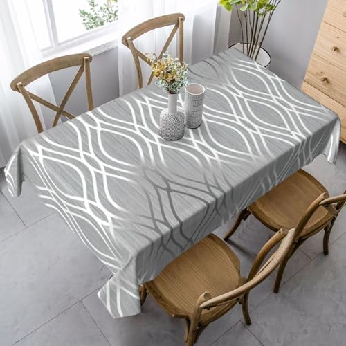 BBAytu Rechteckige Tischdecke mit geometrischem Figurendruck, vielseitig, 89 x 140 cm, für Küche, Esszimmer, Außenbereich von BBAytu