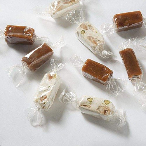 BBC BAKERY Nougat Wrappers Zellophan-Geschenkpapier, Karamell, 500 Blatt+5 Packbeutel (8,9 x 7,6 cm) von BBC BAKERY