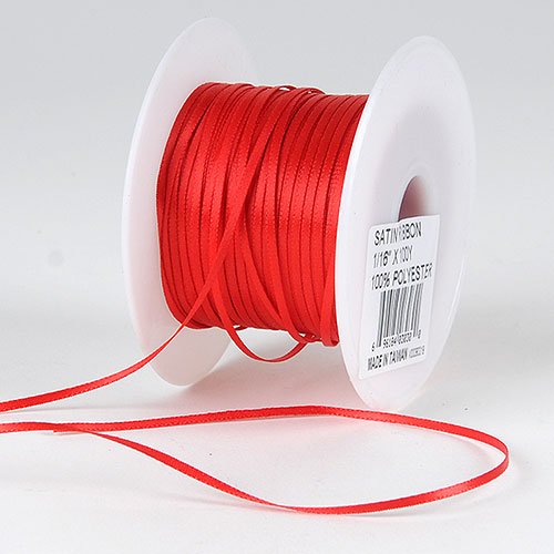BBCrafts Red Satin Ribbon 1/16 inch 100 Yards by BBCrafts Red Satin Ribbon 1/16 inch 100 Yards by von BBCrafts
