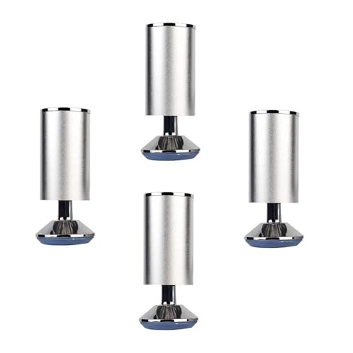 BBERHFNFZK Verstellbar Metall Möbelbeine 4 Stück Bettfüße Stützbeine Kaffeetisch Beine Silber Ersatz Beine Für Sofa, Küchenschrank, Nachttisch(40cm) von BBERHFNFZK