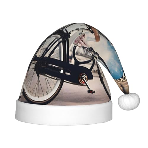 BBEXJIGY Romantischer Paris Eiffelturm Fahrrad bedruckte Weihnachtsmütze weich und bequem kleiner Kopf Hut Essential Season Partys BBEXJIGY Romantischer Paris Eiffelturm Fahrrad bedruckte Weihnachtsmütze weich und bequem kleiner Kopf Hut Essential Season Partys von BBEXJIGY