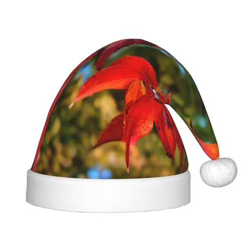 BBEXJIGY Weiche und bequeme Herbst-Weihnachtsmütze mit rotem Fruchtblatt-Druck BBEXJIGY Weiche und bequeme Herbst-Weihnachtsmütze mit rotem Fruchtblatt-Druck von BBEXJIGY