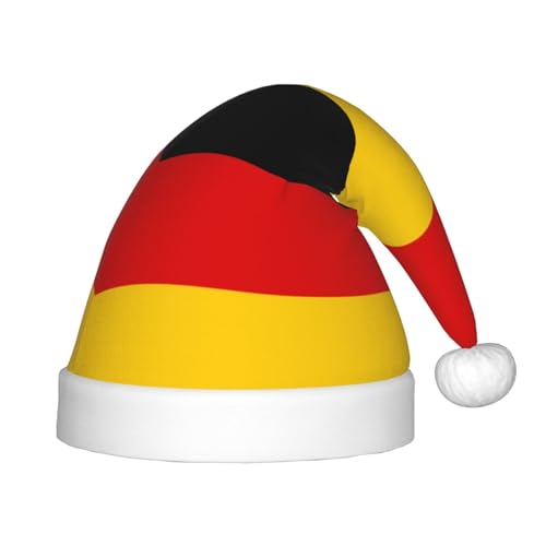 BBEXJIGY Weiche und bequeme Weihnachtsmütze mit Deutschlandflaggen-Print von BBEXJIGY
