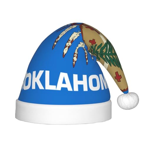 BBEXJIGY Weiche und bequeme Weihnachtsmütze mit Oklahoma-Staatsflagge von BBEXJIGY