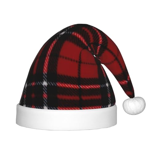 BBEXJIGY Weiche und bequeme Weihnachtsmütze mit rotem und schwarzem Karomuster BBEXJIGY Weiche und bequeme Weihnachtsmütze mit rotem und schwarzem Karomuster von BBEXJIGY