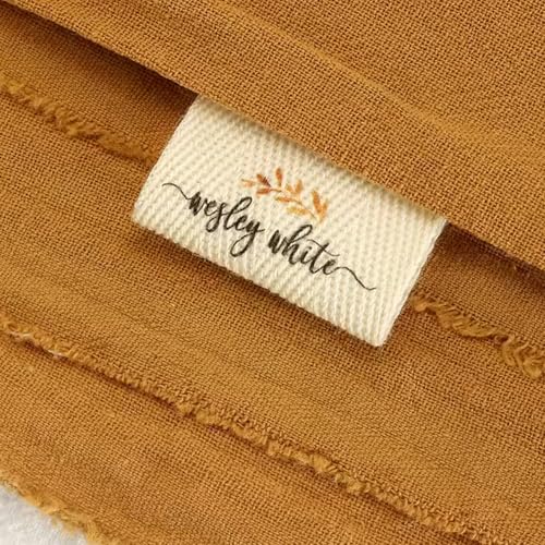 Personalisierte Nähetiketten For Handgefertigte Artikel, Individuelle Kleidungsetiketten, Handgemachtes Baumwolletikett Mit Logo Oder Text, Markenetiketten, Faltetiketten, Nähzubehör(C,20 Pcs) von BBGDP