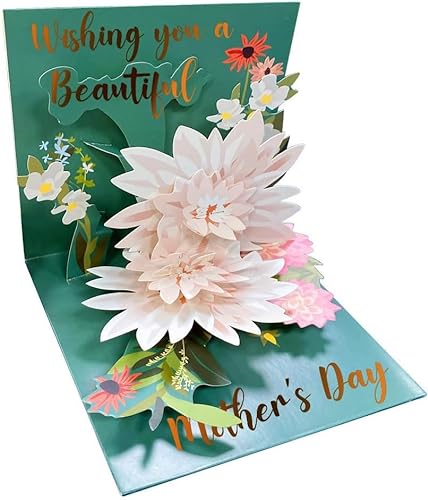 Muttertagskarte, Muttertagsgeschenk, PopUp Karte, Klappkarte Muttertags Karte, Blumen-Karte, Geschenke für Mama, Glückwunschkarte Muttertag für die beste Mama der Welt (C) von BBRFEPP