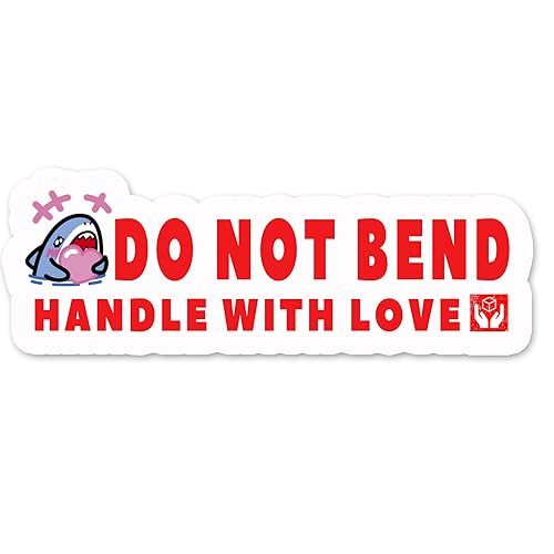 Aufkleber "Do Not Bend", wasserdicht, niedlicher Griff mit Pflegeetiketten für Versandumschläge, zerbrechlich, vorsichtig handhaben, Versandetiketten, Umschlagaufkleber, Versandaufkleber, 500 Stück von BBRGIRL