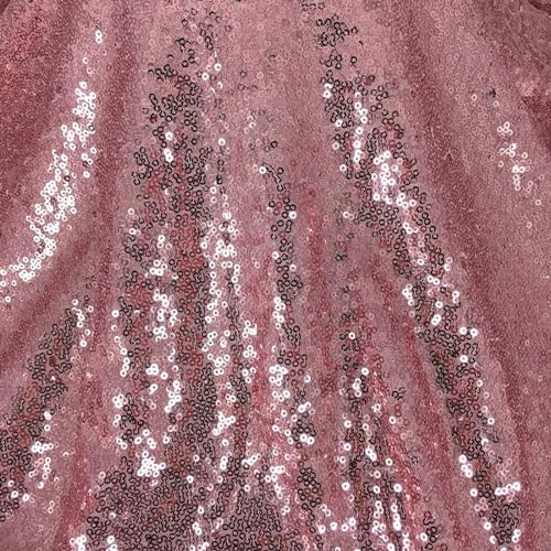 BBTISG 3mm Polsterstoff mit Pailletten, 130cm Breit x 1m Glitzerstoff Schillernder Stoff Glitzernder Stoff für Hochzeitskleider, Festivalkleid, Tanzkostüme, Kissenbezüge (Rosa) von BBTISG