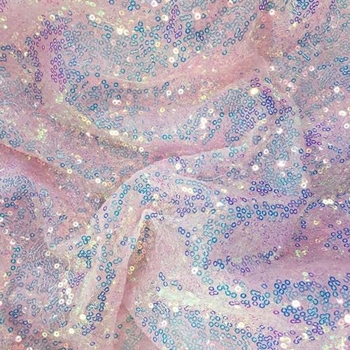 BBTISG 3mm Polsterstoff mit Pailletten, 130cm Breit x 1m Glitzerstoff Schillernder Stoff Glitzernder Stoff für Hochzeitskleider, Festivalkleid, Tanzkostüme, Kissenbezüge (bunt) von BBTISG