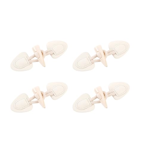 4 Paar Kunstleder-Knebelverschlussknöpfe, Hornknopf, Brosche, Seesack, Mantelverschluss, Kunstharz, Horn, Knebelverschluss, Knöpfe für DIY, Handwerk, Kleidung, Nähen (Stil 4) von BBTISG